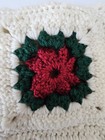 Vitg Crochet Granny Square  Roses  Afghan Throw Blanket 54x41  Up