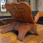 Vintage Handmade Solid Wood Folding Tabletop Bible Book Stand
