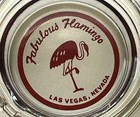 Original Flamingo Hotel Las Vegas Smoked Glass Logo Ashtray
