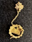 Antique United Daughters Of The Confederacy Gold Filled   Enamel Insignia Pin