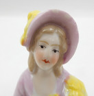 Antique Victorian Lady Half Doll Pincushion Porcelain Doll  Made In Germany