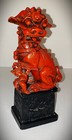 Vintage Mid-century Modern 1950s Abco Alexander Backer Chalkware Red Foo Dog