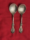 2 Reed   Barton Francis I Sterling Gumbo Soup Spoons 7 1 8    Long Old Mark Pat da
