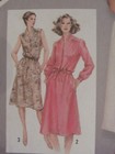 Amazing Vtg 80 Simplicity 9865 Misses Funnel Neck Dress In 3 Looks Pattern 16 38