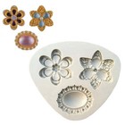 Jewelry Cameo Brooch Flower Fondant Chocolate Resin Silicone Mold