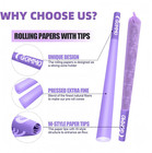 Pre Rolled Cones 1 1 4 Size   50 Pack   Natural Purple Rolling Papers Wit