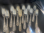 Godinger Olde Bouquet Floral Silverplate Flatware Set 65 Pieces Service For 12