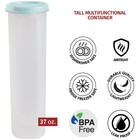 Tall Clear Spaghetti Pasta Container Storage With Lid multi-purpose Sky Blue