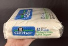 Vtg Gerber 12 Flat Fold Birdseye Weave Cloth 100  Cotton Diapers 90 s New Nos