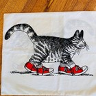 B Kliban Cat In Red Sneakers Pillowcase Burlington Cotton Blend Usa Vintage