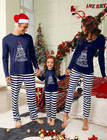Matching Family Pajamas Set Striped Christmas Pajamas Sleepwear Dad Mom Pjs