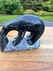 Vtg  1976 Inuit Stone Carving Of A Polar Bear By George Pitsulak Signed