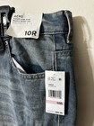Aero Women s Low Rise Baggy Wide-leg Blue Denim Jeans  Embroidered  10r