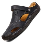 Men s Sandals Closed Toe Outdoor Leather Beach Shoes Waterproof Beach Shoes
