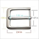 1 5   38-40mm  Square Single Prong Belt Buckle Replacement For Men Alloy Plus