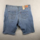 Levi   s Bermuda Shorts Womens 18 W34 Blue Stretch Mid Rise Denim Nwt