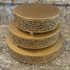 3 Pack Cake Stand Set Metal 12 10 8  Stands Round Dessert Display Holder Wedding