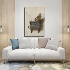 Vintage Bird Painting Wall Art Classic Nature Canvas Print Minimal Decor