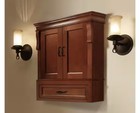Naples Bathroom Storage Wall Cabinet 26-3 4 In  Wide Warm Cinnamon Secure Mount