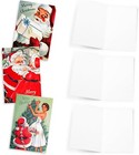     Christmas Vintage Greeting Cards 36 Pack Santa Xmas Holiday Greeting Cards Bla