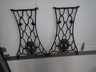 Antique Singer Treadle Sewing Machine Cast Iron Base Legs Repurpose   138