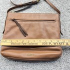 Fossil Brown Leather Crossbody Shoulder Bag  Beautiful Leather  Clean Inside