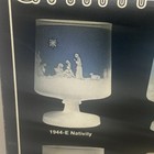 L  E  Smith Glass Co  Animates 1975-1988 Blue Nativity Fairy Light Candle Decor