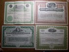 1926-1940 Collection Of 11 Stock Certificates Mining steel  Banks Rx7