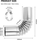 1 Or 2 Air Parking Diesel Heater Exhaust Pipe stainless Steel 24mm Flexible Exha