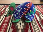 Folk Art Armadillo Alebrije Multicolored Wood Carving Oaxaca Mexico Pen Holder