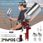 3 Nozzle Hvlp Air Spray Gun Kit Auto Paint Car Primer Detail Basecoat Clearcoat