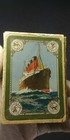 1910 Cunard Steamship Rms Lusitania Mauretania Playing Card Deck Box Antique Set