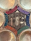 Vintage Judaica Passover Plate Sedar Tray Hand Painted Enamel Brass Wall Hanging