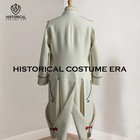 New Regiment 1770s French Gatinais Revolutionary War Off White Wool Men Tailcoat
