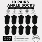 10 20 Pairs Black Ankle Socks Men Women Breathable Low Cut Casual Sports Socks