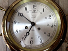 Vintage Salem Ships Bell Clock 8 Day Jeweled Wheel Brass 10  Marine Boat Germany
