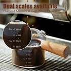 2 Pack Espresso Cups With Wood Handle  75ml Double Spout Glass Measuring Cup