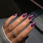 Purple Press On Nails Long Medium Square  Berry Fake Nails Medium Glossy Berry