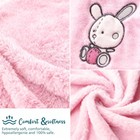 Plush Bunny Baby Blanket Soft Warm Stroller Crib Bed Quilt Pink 30x40 Inch
