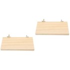 Set Of 2 Pet Stand Parakeet Perch Toy Bird Platforms Cages Parrot Play