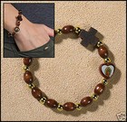Our Lady Of Guadalupe Heart Rosary Bracelet New  rs619  Wood 