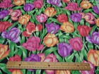 2005 Cranston Cotton Fabric Floral Tulip Flowers All Over Floral Print 1yd X 44 