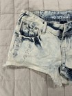 Series Women   s Blue Denim Cut Off Shorts Size 3 Low Rise Acid Wash Distressed