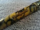 Wearever Olive Green bronze Marble W gold Trim Fountain Pen - 1930 s -nichro Nib