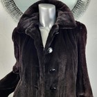 Sorbara sz Xl vintage Brown Ranch Genuine Real Sheared Mink Fur Full Length Coat