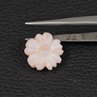 Natural Pink Opal Flower Hand Carved 15x15mm Loose Cabochon 6 60cts Craft Jewely
