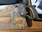 Hand Painted Vintage Train On Vintage Crosscut Saw Folk Art