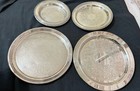 4 Vintage Silver Plate Serving Trays W  Ma Rogers  Oneida  Towle Paul Revere