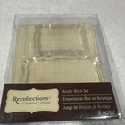 Stamps  recollections Acrylic Block Set 2 Pc 2 75 X 2 In   3 75 X 2 75 In