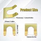 15 Pieces Brake Line Clips Metal Retainer U Shaped  Gray 